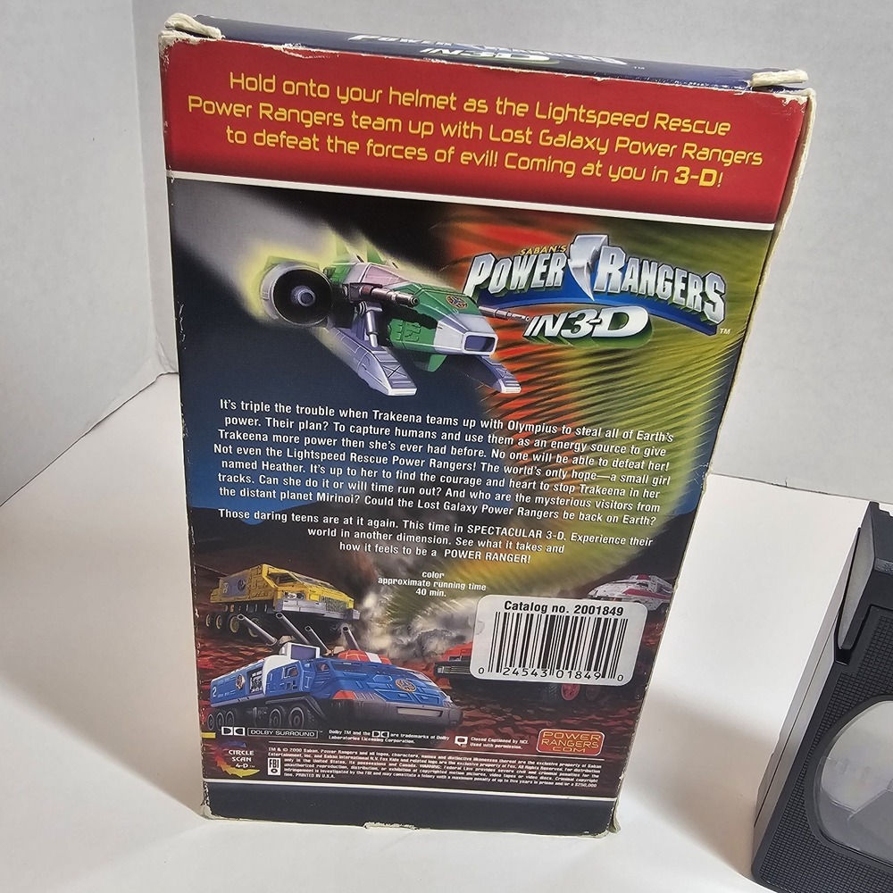 Power Rangers in‎ 3-D triple force Saban VHS Y2K, No 3D Glasses - Picture 3 of 8